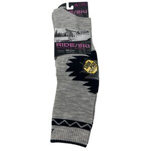 Cabot & Sons Womens Ride/Ski Merino Wool Socks Size 9-11 Gray/Black